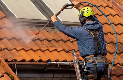 Démoussage et hydrofuge de toiture à Sénarens